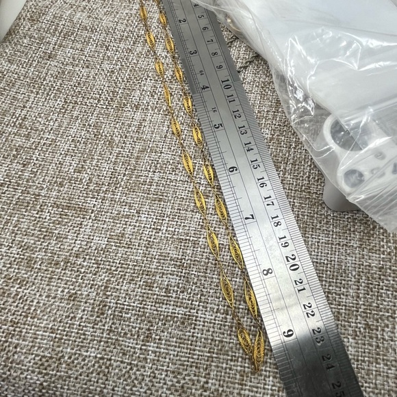 Vintage Crown Trifari Filigree Gold-Tone Necklace 18” - Picture 10 of 11